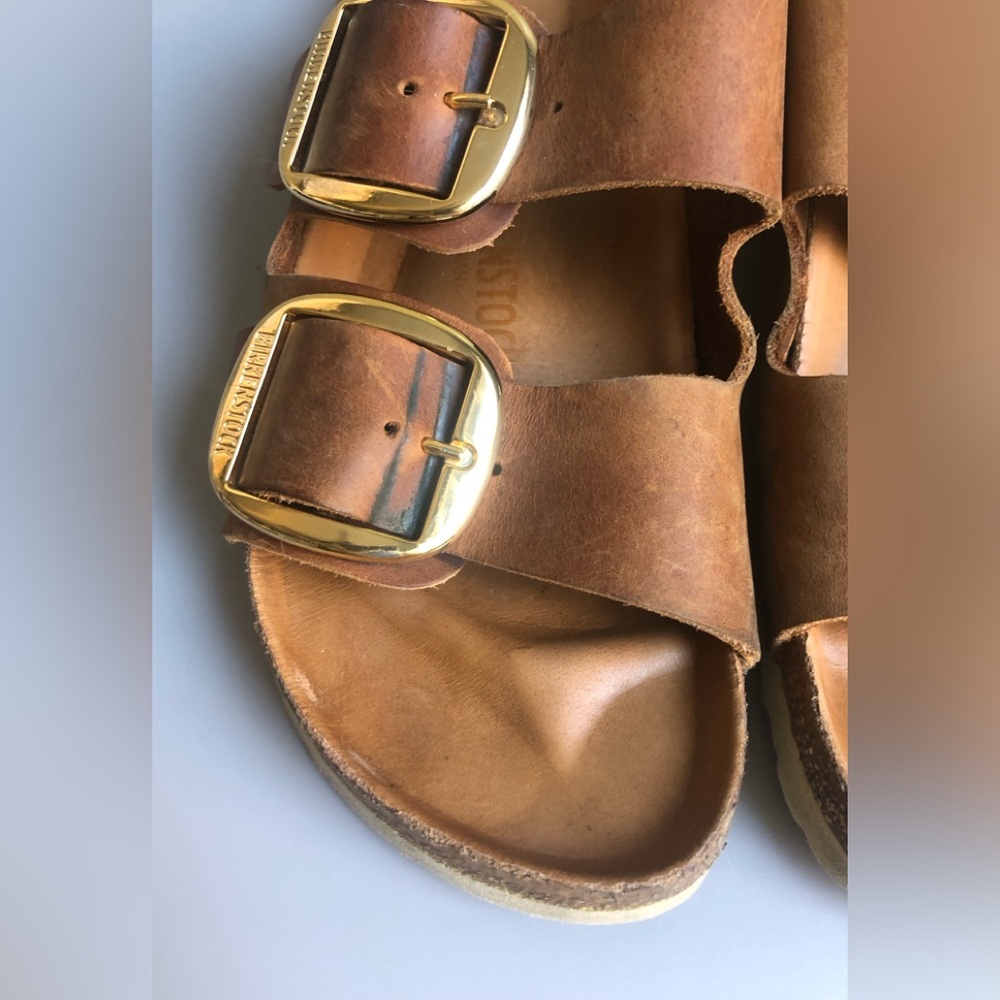 Birkenstock Arizona Big Buckle Oiled Leather Sandals Size: EUR 41 = US Womens 10 - Picture 6 of 13